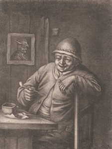 Homme fumant - Bernard Lens