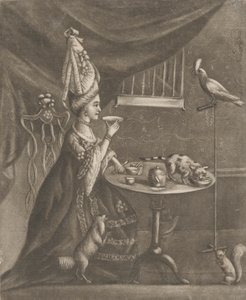 Femme buvant du thé