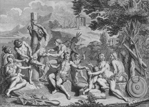 Captif sacrifié par les Antis, 1723 - Bernard Picart