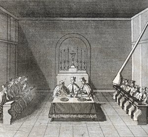 Différentes étapes du conclave, réunion des cardinaux pour l