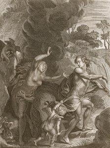 Orphée, conduisant Eurydice hors des Enfers, se retourne et la perd pour toujours, 1731