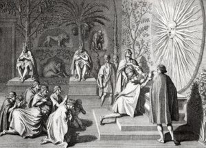 Adoration du soleil par les Incas