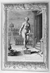 La sculpture de Pygmalion (gravure) - Bernard Picart