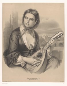 Femme jouant de la mandoline