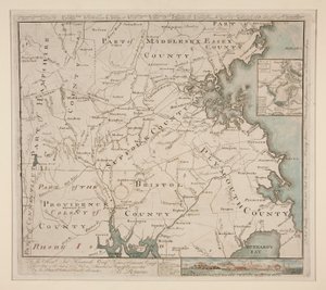 Carte de Boston et ses environs, vers 1775