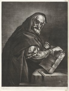 Philosophe avec un compas et un livre - Bernard Vaillant