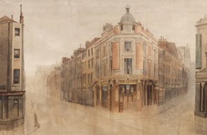 Le Crown, coin de Great White Lion Street, maintenant Mercer Street, et Monmouth Street, Seven Dials, Londres
