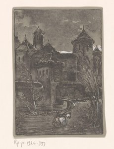 Château avec deux cavaliers - Bernard Willem Wierink