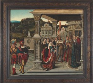 Sainte Hélène devant le Pape à Rome - Bernard van Orley