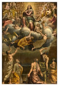 Abside, Retable par Bernardino Gatti dit Il Sojaro complété par Giovanni Battista Trotti dit IL Malosso, Assomption de la Vierge - Bernardino Gatti