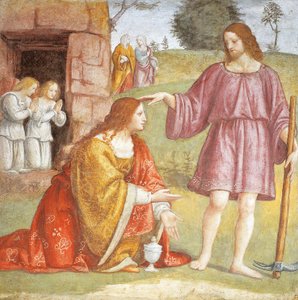 Italie, Milan, Église de Saint Maurice al Monastero Maggiore, Christ ressuscité apparaissant à Marie Madeleine - Bernardino Luini