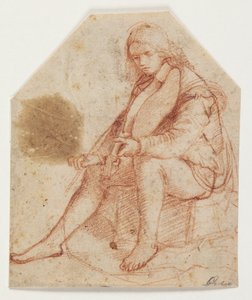 Jeune homme assis avec une viole