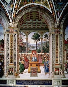 Énée Silvius Piccolomini (1405-64) prononce un discours devant le roi Jacques Ier d