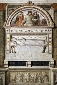 Monument funéraire en hommage à Giovanni Basso della Rovere (1403-1483) - Fresque de Pinturicchio (Bernardino di Betto) (1454-1513) 1484-1492 Rome, Basilique de Santa Maria del Popolo