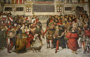 Couronnement de Pie II (1405-1464) - Bernardino di Betto Pinturicchio