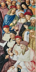 Bibliothèque Piccolomini, mur sud-est : « Énée Sylvius reçoit le chapeau de cardinal du pape Calixte III, 17 décembre »