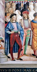 Bibliothèque Piccolomini, mur sud-ouest : « Pie II canonise Sainte Catherine de Sienne, 29 juin »