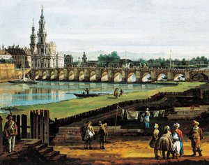 Dresde depuis la rive droite de l