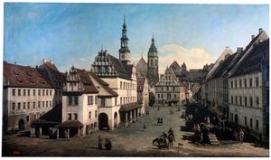 La Place du Marché à Pirna, c1752-c1755 - Bernardo Bellotto