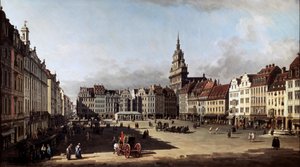 La vieille place du marché à Dresde, vers 1750-1752
