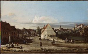 Vue de Pirna avec la forteresse de Sonnenstein, 1755-65 - Bernardo Bellotto