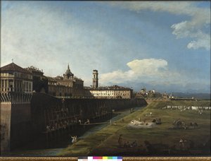 Vue de Turin depuis les jardins royaux, 1745