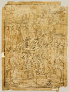 Illustration de la scène de la Libération de Jérusalem (Gerusalemme Liberata)