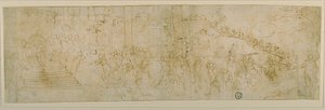 Salomon et la reine de Saba (recto) ; Esquisse de la reine de Saba (verso)