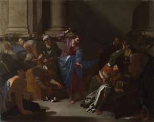Christ chassant les marchands du temple, vers 1645 - Bernardo Cavallino