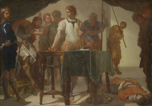 Mucius Scaevola confrontant le roi Porsenna - Bernardo Cavallino