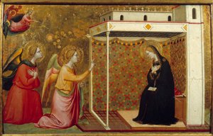 Annonciation. Peinture de Bernardo Daddi (? - 1355) Ec. Ital. - Bernardo Daddi