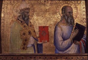 Saint Grégoire le Grand (c.540-604) et saint non identifiable