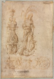 Design pour un candélabre, figure allégorique de l