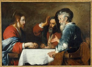 Christ à Emmaüs - Bernardo Strozzi