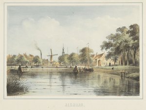 Vue du pont flottant à Alkmaar