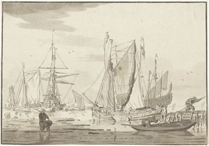 Déchargement de navires amarrés