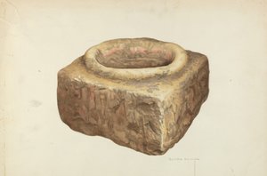 Bénitier en grès