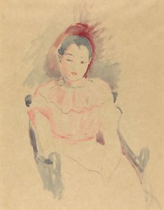 Fille assise