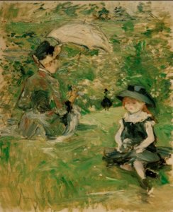 Jeune femme et enfant dans l