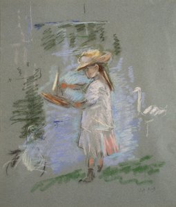 Julie en rose au bord du lac - Berthe Morisot