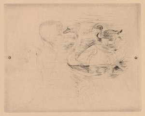 Cygne et canard, avec portraits de Julie