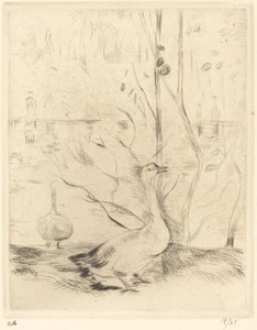 Promenade dans le bois de Boulogne, 1888-1890 - Berthe Morisot
