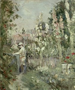 Jeune garçon dans les roses trémières - Berthe Morisot