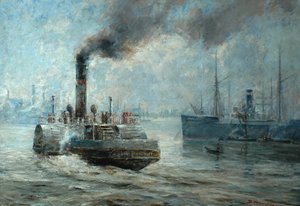 Un jour brumeux sur la rivière Rochester