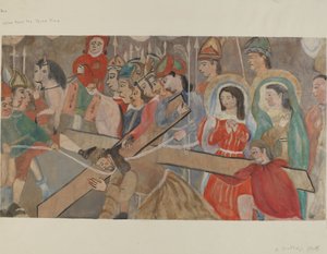 Station de la Croix No. 9: Jésus tombe pour la troisième fois, c. 1936 - Beulah Bradleigh
