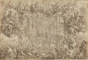 Le Concile de Trente avec Saint Thomas vainquant les hérétiques