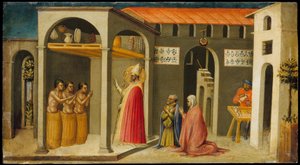 Saint Nicolas ressuscitant trois jeunes gens - Bicci di Lorenzo