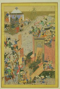 Assaut sur un château, Perse, Période Timouride (1370-1506) c.1475-1500