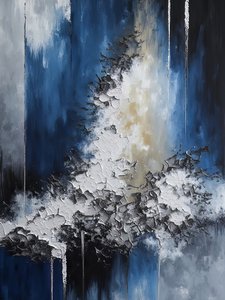 Abstraction « Glace bleue » - Bilge Paksoylu