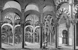 La Mezquita, Cordoue, Espagne, 1849